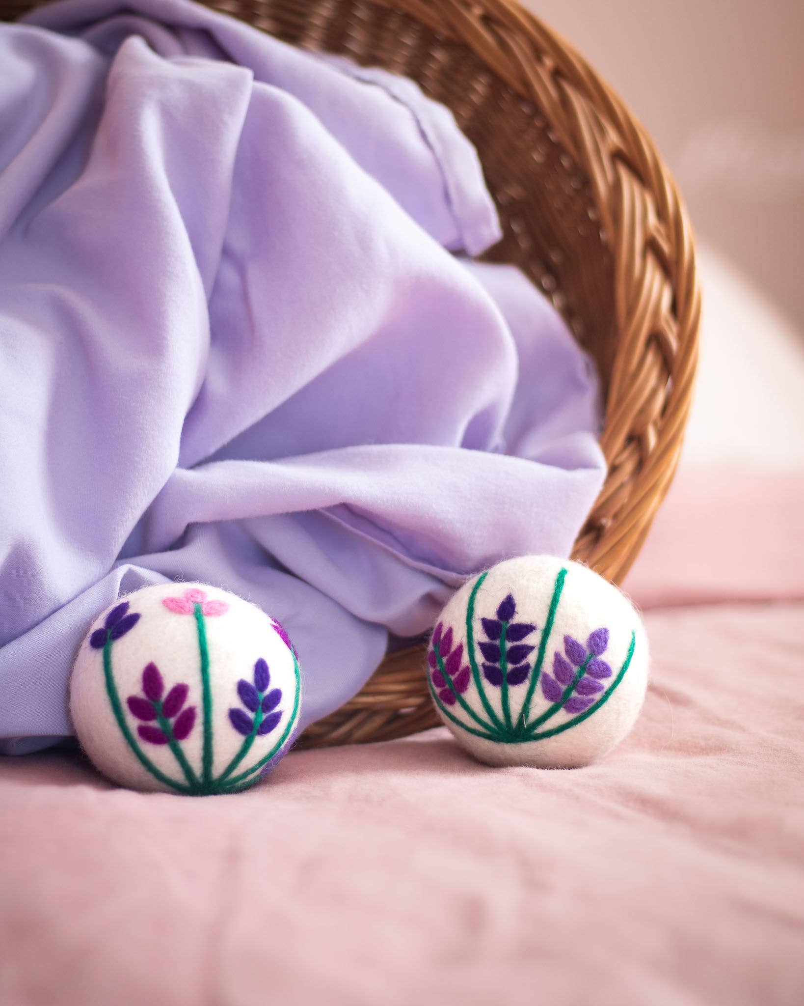 Lavender Fields Eco Wool Dryer Balls - LADYBUG
