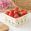 Large Daisy & Duck Print Ceramic Berry Basket