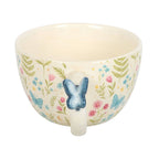 Floral Print Ceramic Mug with Butterfly