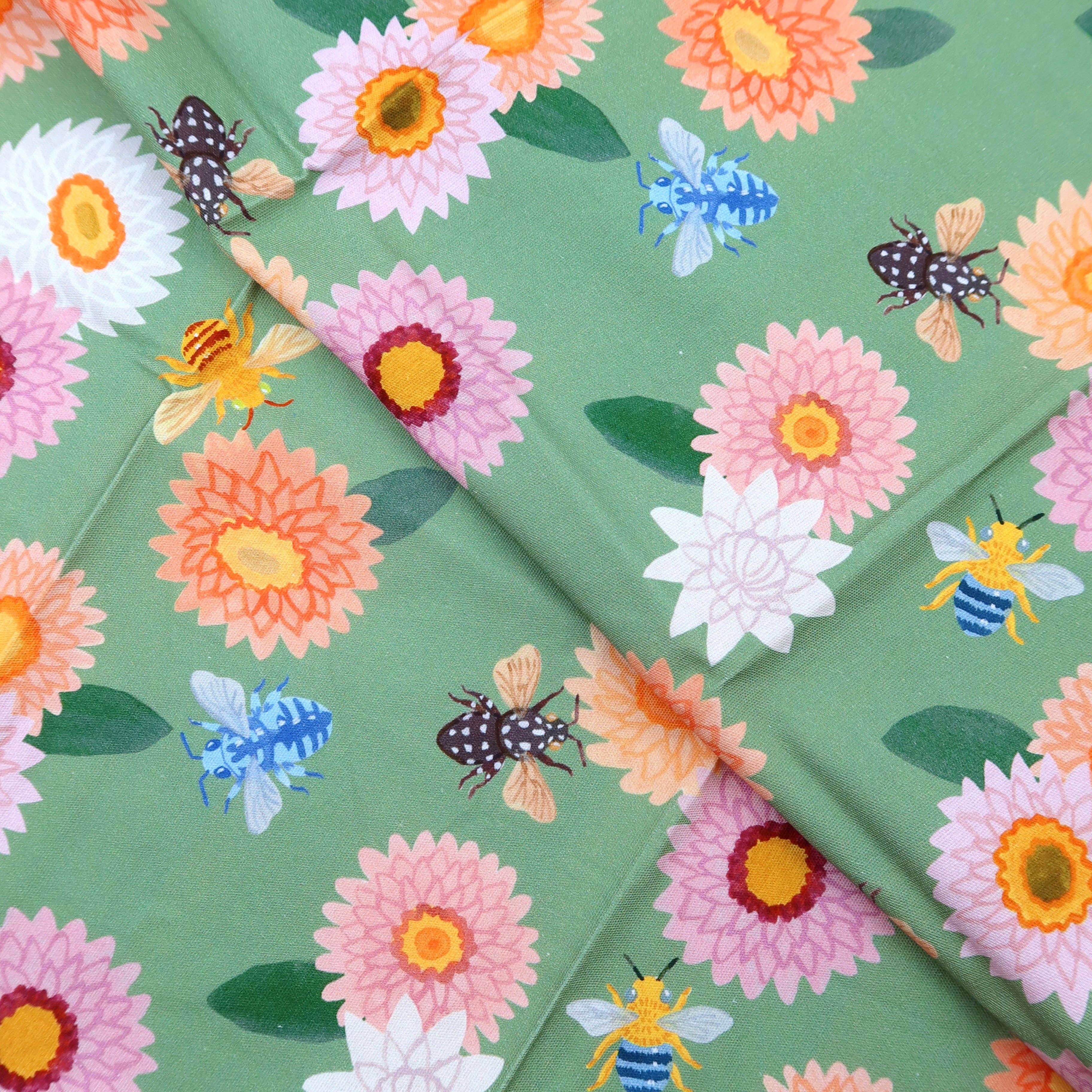 Australian Tea Towel - Strawflower & Native Bees