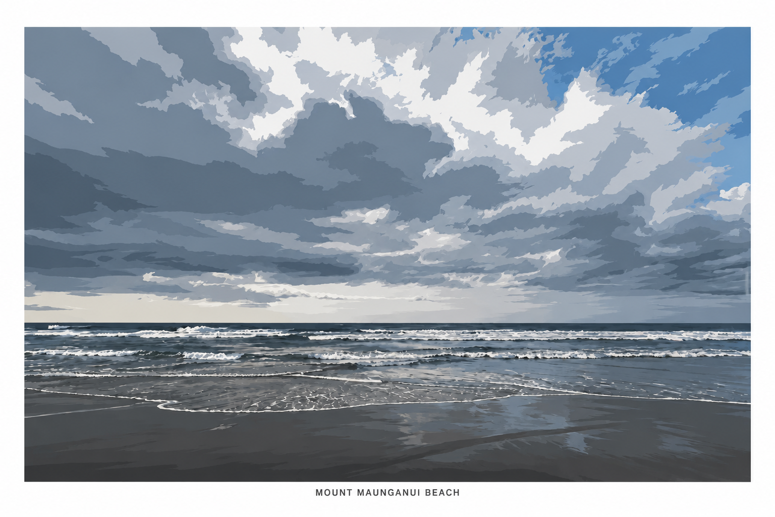 Mount Maunganui Beach Print